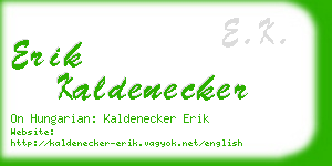 erik kaldenecker business card